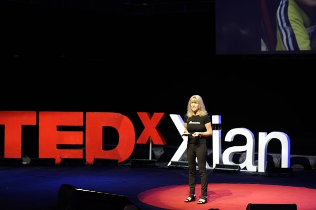 Jill on stage - Tedx